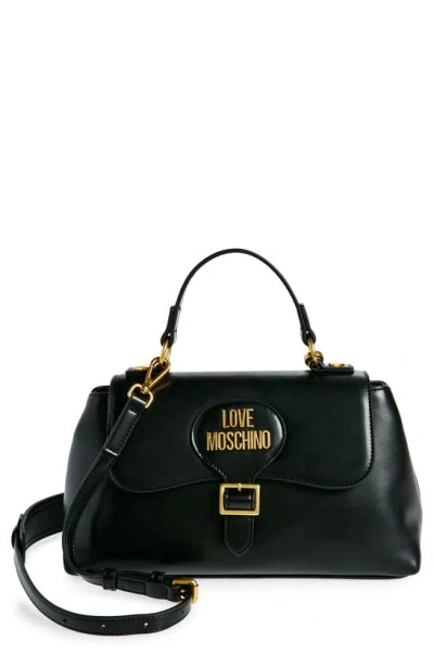 Love Moschino Borsa Avorio Crossbody Bag In Black