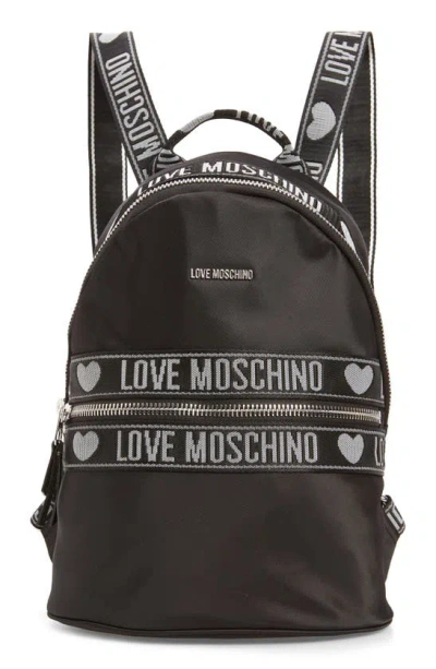 Love Moschino Borsa Nero Backpack In Burgundy