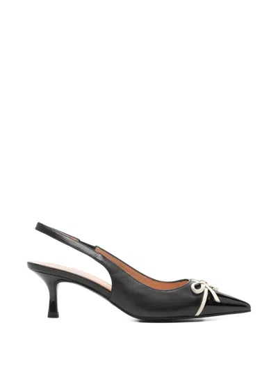 Love Moschino Black Slingbacks With Bow