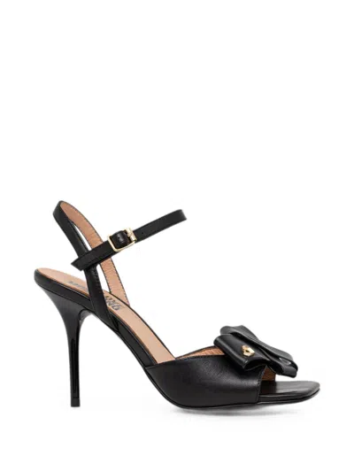 Love Moschino Bow-detail Buckle-fastening Sandals In Black