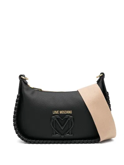 Love Moschino Braided Cross Body Bag In Schwarz