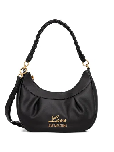 Love Moschino Braided-handle Tote Bag In Black