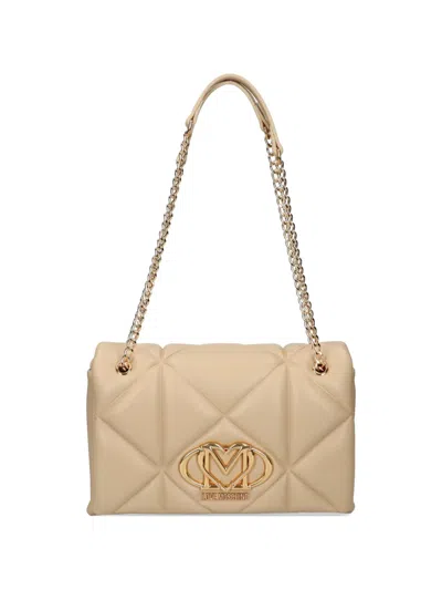 Love Moschino 체인 스트랩 퀼팅 숄더 백 In Brown
