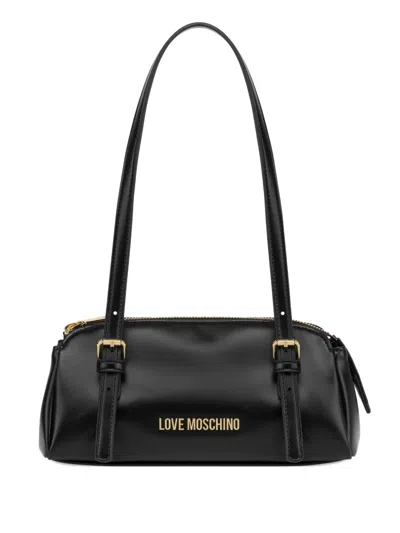 Love Moschino Buckle Shoulder Bag In Black