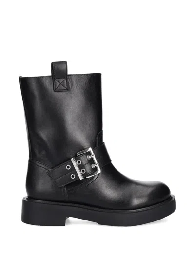 Love Moschino Buckle-strap Boots In Black
