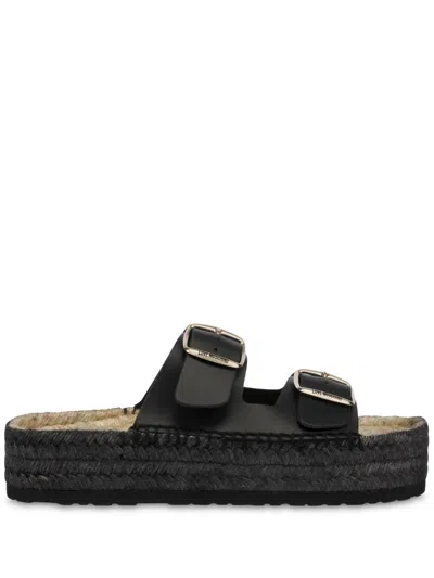 Love Moschino Espadrilles Mit Schnalle In Schwarz