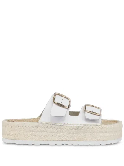 Love Moschino Espadrilles Mit Schnalle In Weiss
