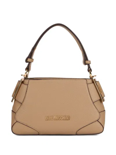 Love Moschino Buckle-detail Shoulder Bag In White