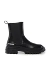 Love Moschino Woman Ankle Boots Black Size 6 Leather In Black