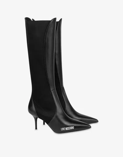 Love Moschino Calf Boots In Black