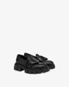 Love Moschino Calfskin Moccasins In Black