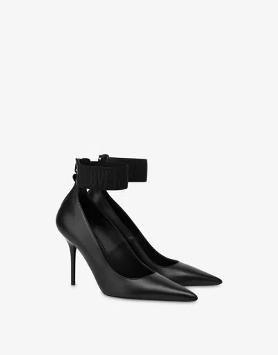 Love Moschino Calfskin Pumps In Black