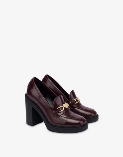 Love Moschino Calfskin Pumps In Red