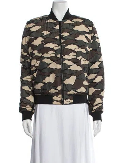 Pre-owned Love Moschino Camouflage Print Bomber Jacket In Multi