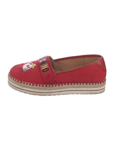Pre-owned Love Moschino Canvas Printed Espadrille Sneakers In Red