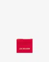 Love Moschino Card Holder With Logo Lettering In Red