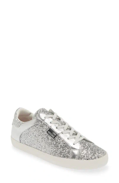 Love Moschino Casse Sequin Sneaker In Metallic