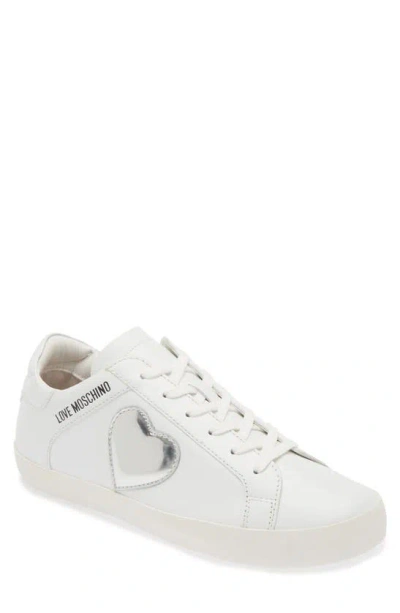 Love Moschino Casse Sneaker In White/ Silver