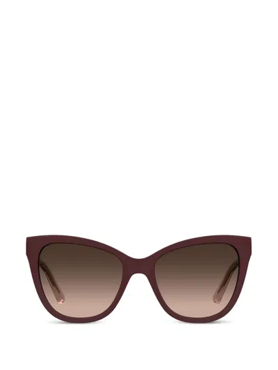 Love Moschino 猫眼镜框太阳眼镜 In Red