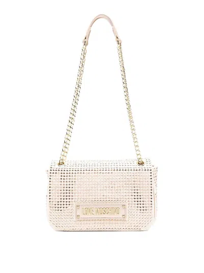 Love Moschino Chain Clutch In Silver