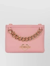 LOVE MOSCHINO CHAIN DETAIL STRUCTURED CROSS-BODY BAG
