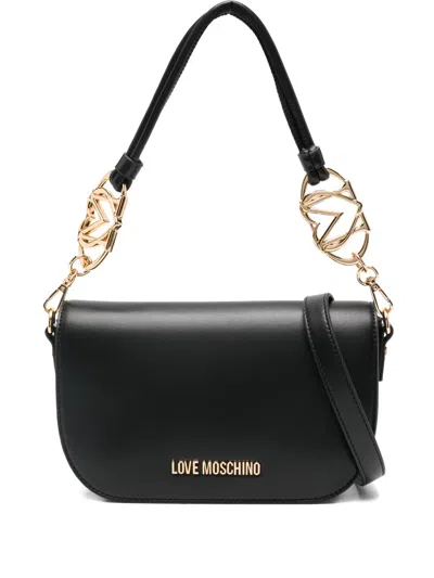 Love Moschino Chain-embellished Shoulder Bag In Black
