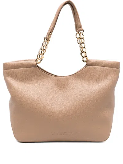 Love Moschino Chain-handle Tote Bag In Neutral