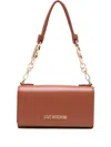 Love Moschino Chain-link Shoulder Bag In Brown