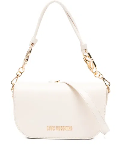 Love Moschino Chain-link Shoulder Bag In Neutral