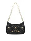 Love Moschino Small Hobo Bag Sweet Studs In Black