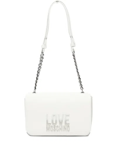 Love Moschino Chain-strap Logo Shoulder Bag In Neutral