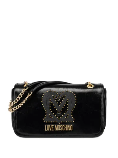 Love Moschino Chain-strap Studded-logo Bag In Black