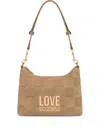 Love Moschino Check-pattern Shoulder Bag In Neutral