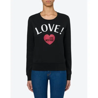 Love Moschino Sweatshirts In Black