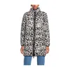 Love Moschino Chic Leopard Print Down Jacket In White
