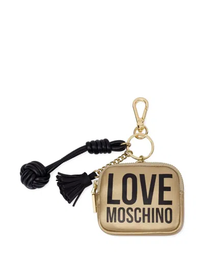 Love Moschino Coin-purse Keyring In Brown