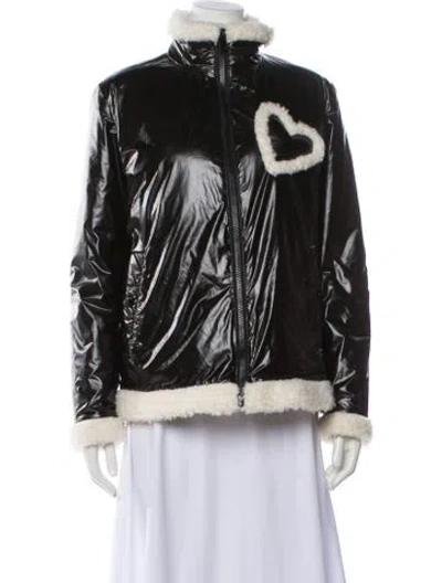 Pre-owned Love Moschino Colorblock Pattern Jacket In Black