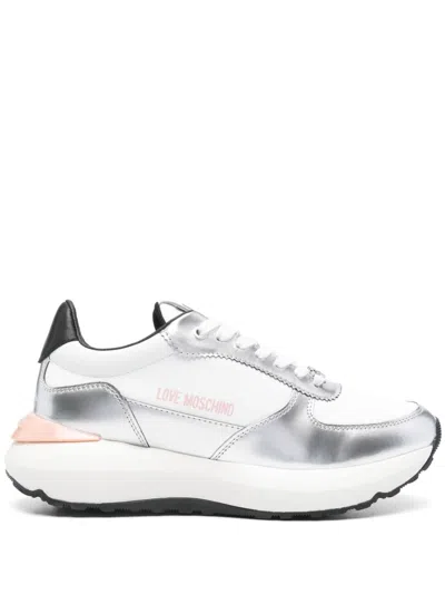 Love Moschino Colourblock Sneakers In 白色