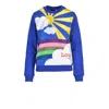 Love Moschino Blue Cotton Sweater In Blue