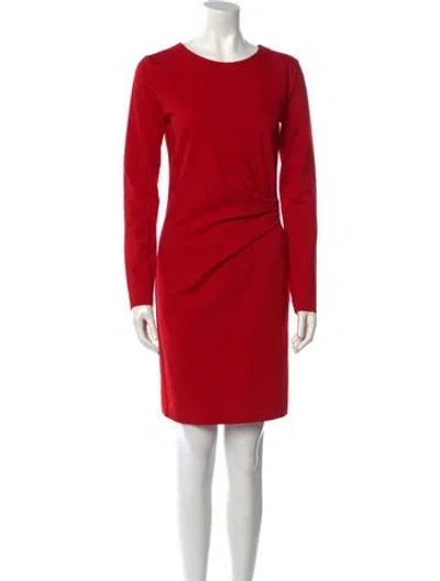 Pre-owned Love Moschino Crew Neck Mini Dress In Red