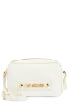 LOVE MOSCHINO CROC EMBOSSED FAUX LEATHER CROSSBODY BAG
