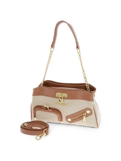 Love Moschino Crocodile-effect Tote Bag In Brown