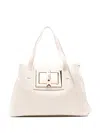 Love Moschino Logo-debossed Tote Bag In Ivory