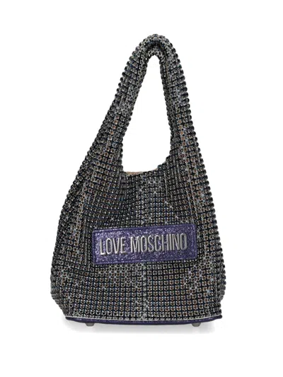 Love Moschino Crystal-embellished Tote Bag In Purple