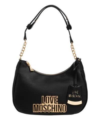 LOVE MOSCHINO CUT OUT LOGO HOBO BAG