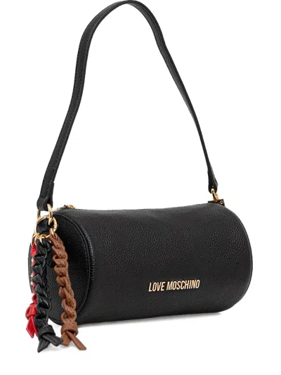 Love Moschino Cylindrical Shoulder Bag In Black