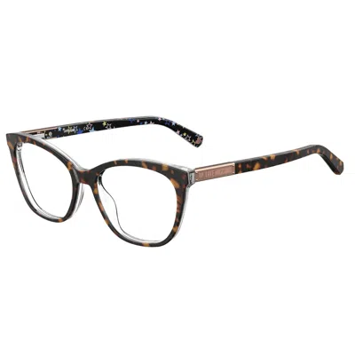 Love Moschino Demo Cat Eye Ladies Eyeglasses Mol563 0086 52 In Black