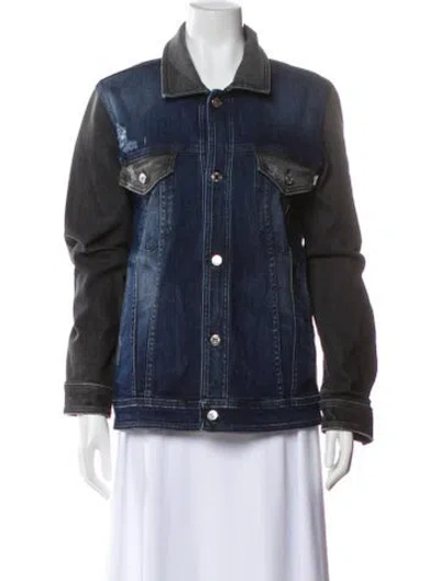 Pre-owned Love Moschino Denim Jacket In Blue