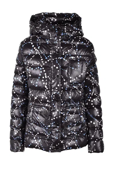 Love Moschino Down Jacket - Black/white In Multi