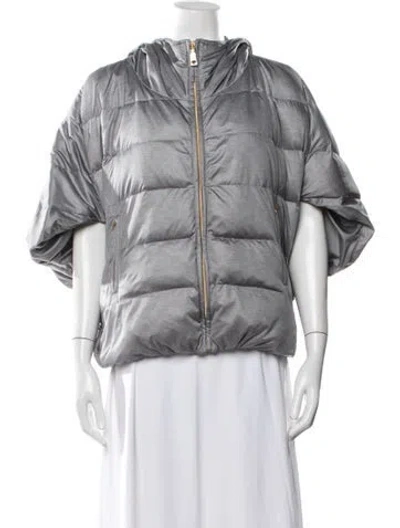 Pre-owned Love Moschino Down Jacket In Gray